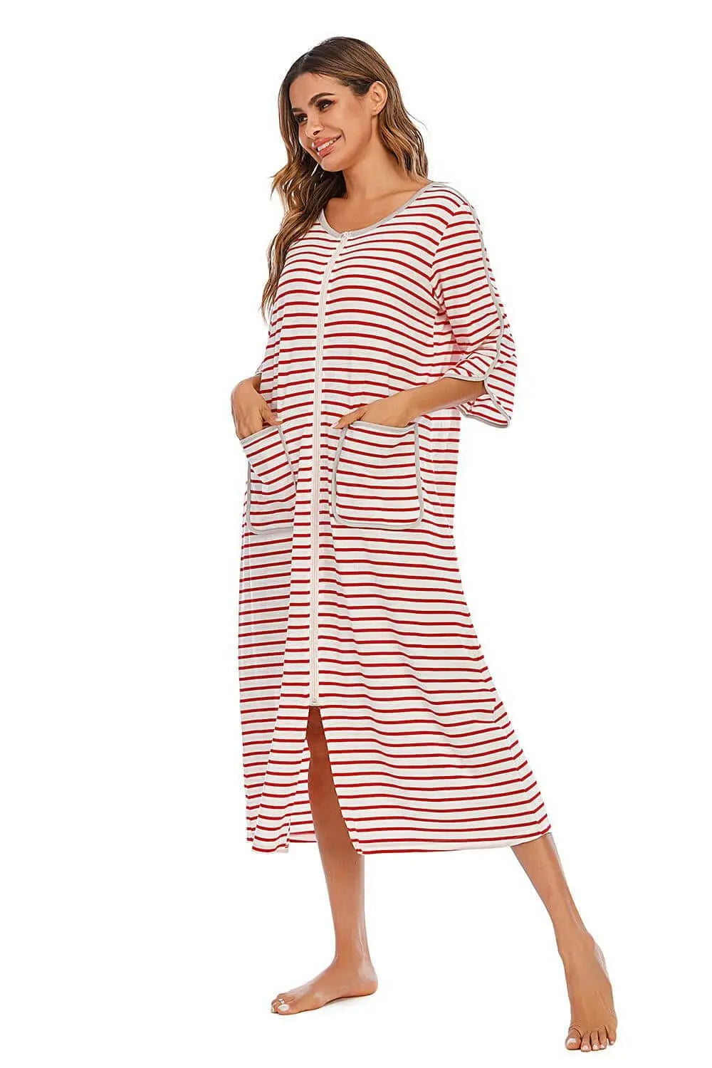 Elegant sheer night dress with pockets - Love Salve